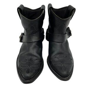 Golden Goose Distress Ankle Boots with Harness Strap Women Size 36 US 6